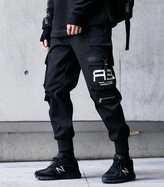 Streetwear Men's Multi Pockets Cargo Harem Pants Hip Hop Casual Male Track Pants Joggers Trousers Fashion Harajuku Men Pants