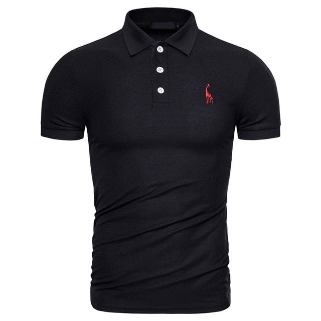 NEGIZBER New Man Polo Shirt Mens Casual Deer Embroidery Cotton Polo shirt Men Short Sleeve High Quantity polo men